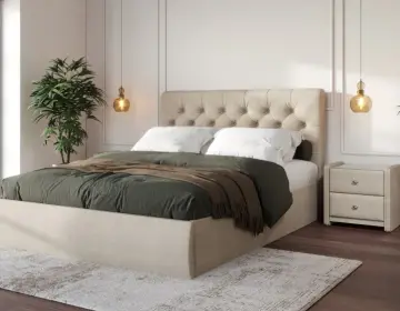 Кровать Беатриче с пм 160х200 Ultra (sand)