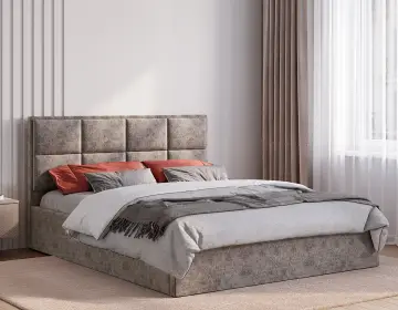 Кровать Линда КР-16 1,6 м грей