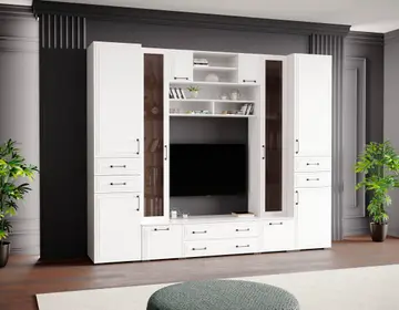 Гостиная Бруклин Белая
