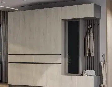 Прихожая Багира графит/дуб крафт белый