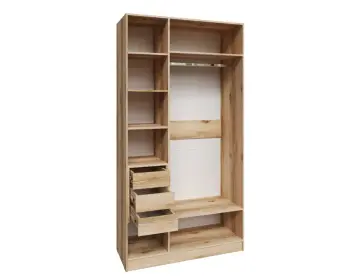 Шкаф Мадрид (1,2) с 3 ящ. внутри без зеркала дуб 