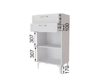  Толедо Тумба с ящиком ТТ-30 графит серый