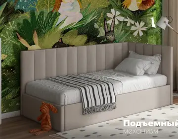 Кровать Агата с пм 90х200 (Тип A, Bingo (pebble))
