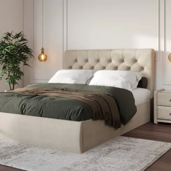 Кровать Беатриче с пм 160х200 Ultra (sand)