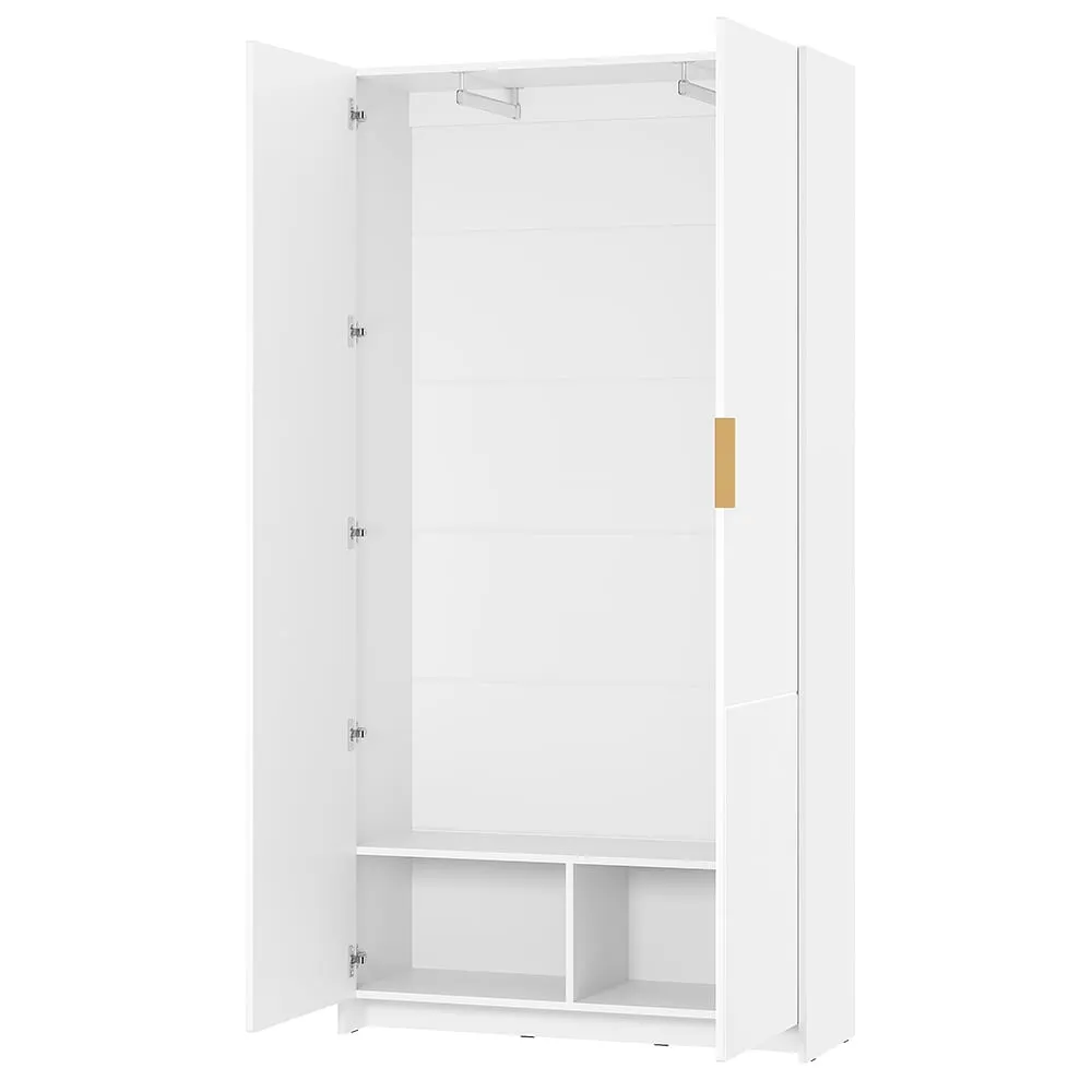 Пандора Шкаф 2-х створчатый ШК-01 белый/жемчужно