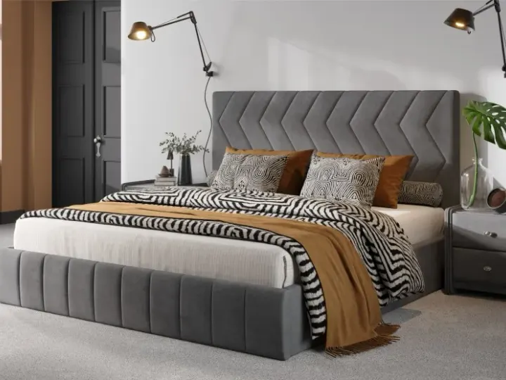 Кровать Грейс ПМ Ultra (grey)