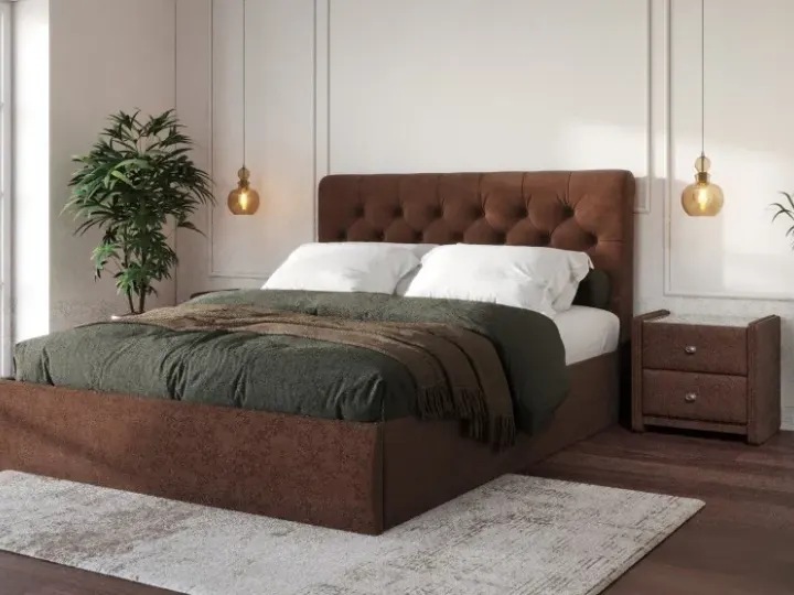 Кровать Беатриче с ПМ 160х200 (Ultra (nut))