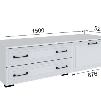 Бруклин Тумба ТВ 150ГТ-1 Белый