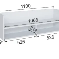  Бруклин Полка навесная 110ГНО-1