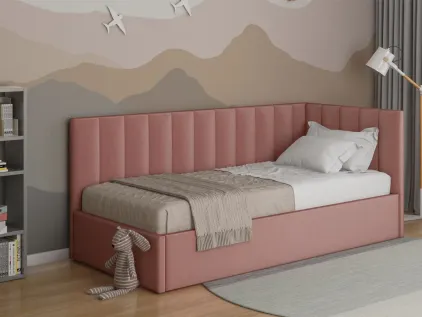 Кровать Агата с ПМ 90х200 (Тип A, Bingo (mauve)