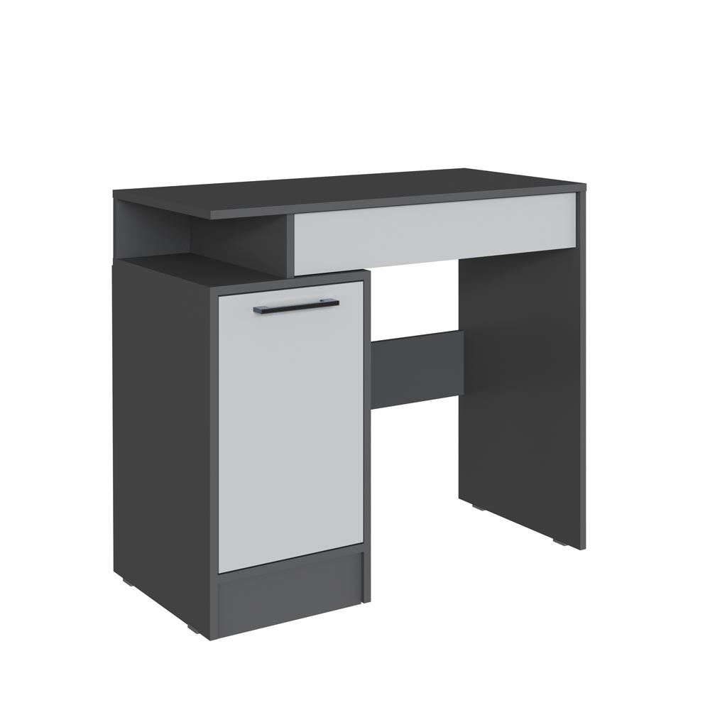  Вегас Стол косметический графит серый/камень сер