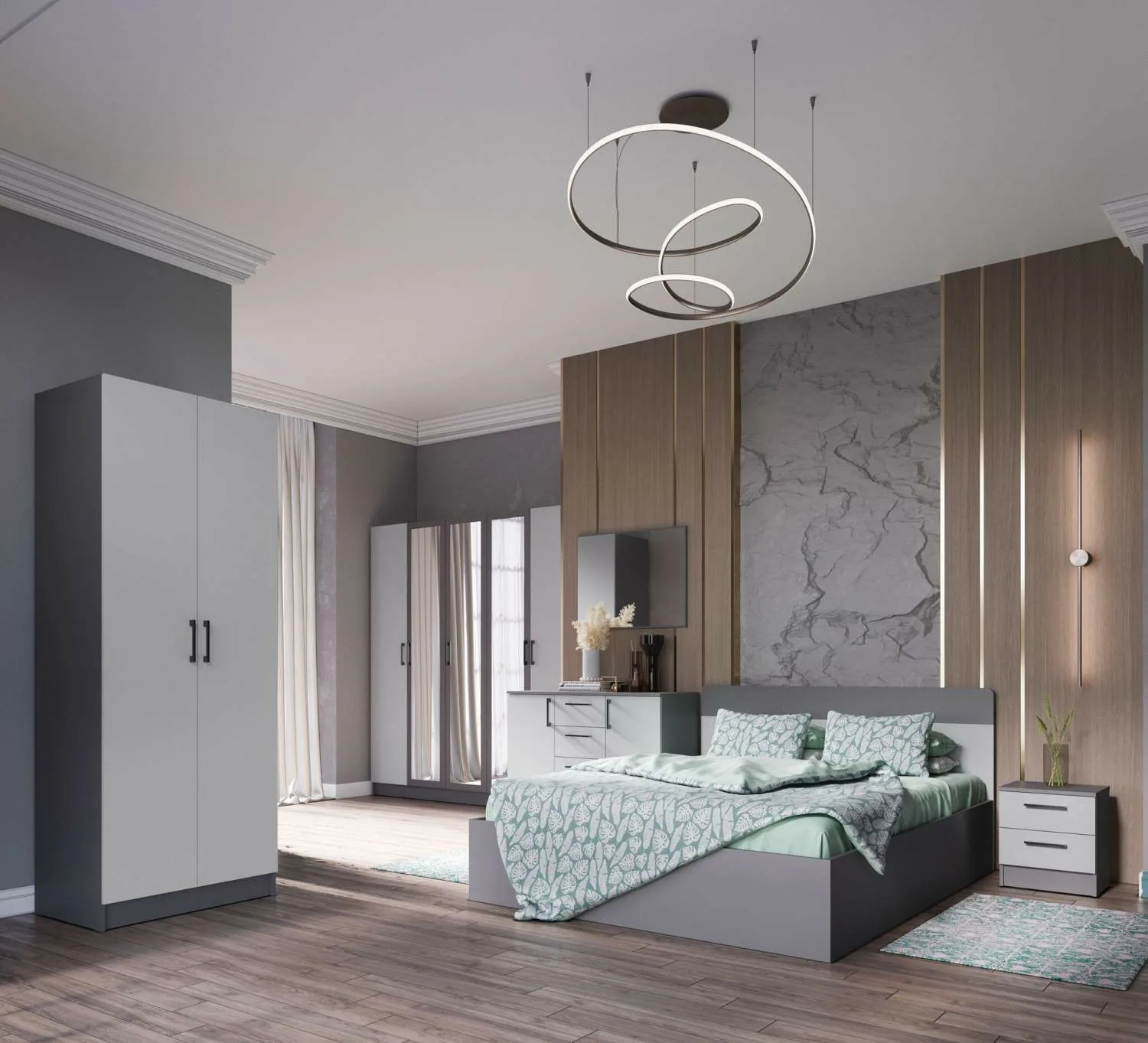 Спальня Вегас Графит серый