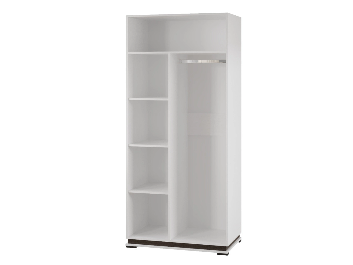 Модена шкаф комбинированный МШ-1 белый/венге