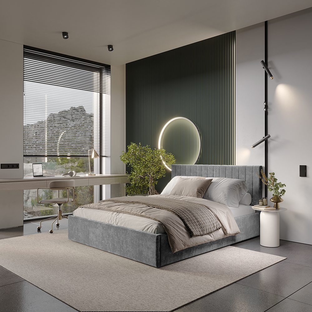 Кровать Хлоя 1,6 м хром