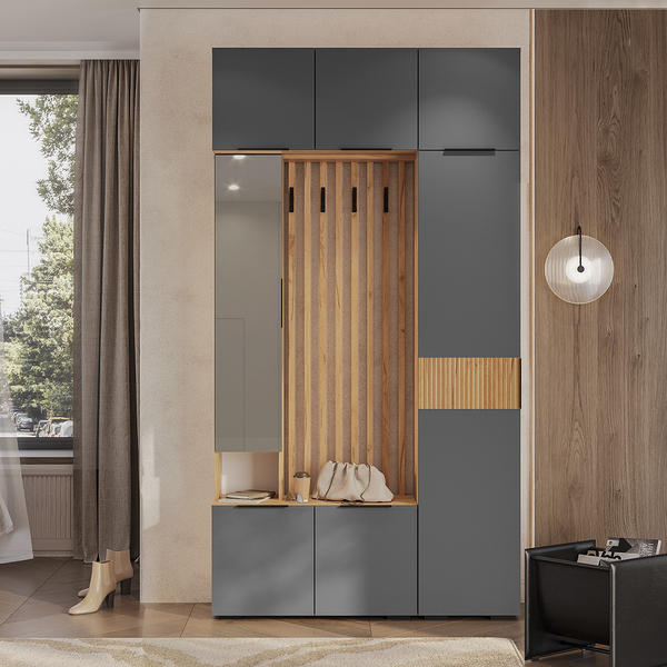 Сандра Шкаф навесной ШКН-03 крафт/графит