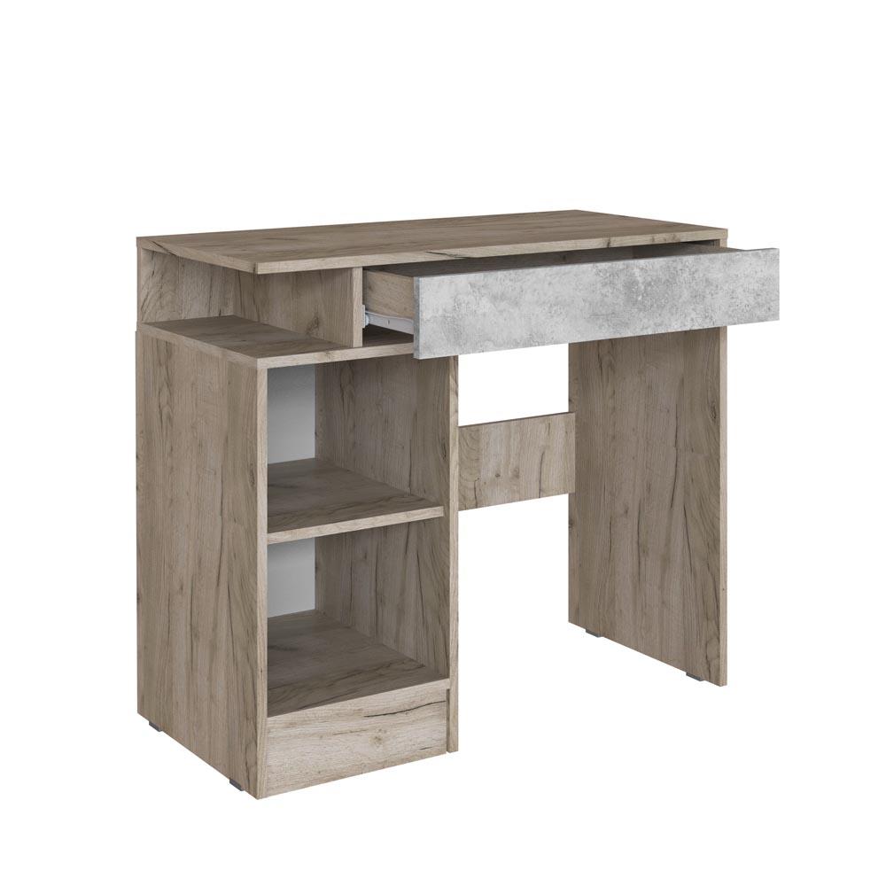 Вегас Стол косметический дуб крафт серый/цемент