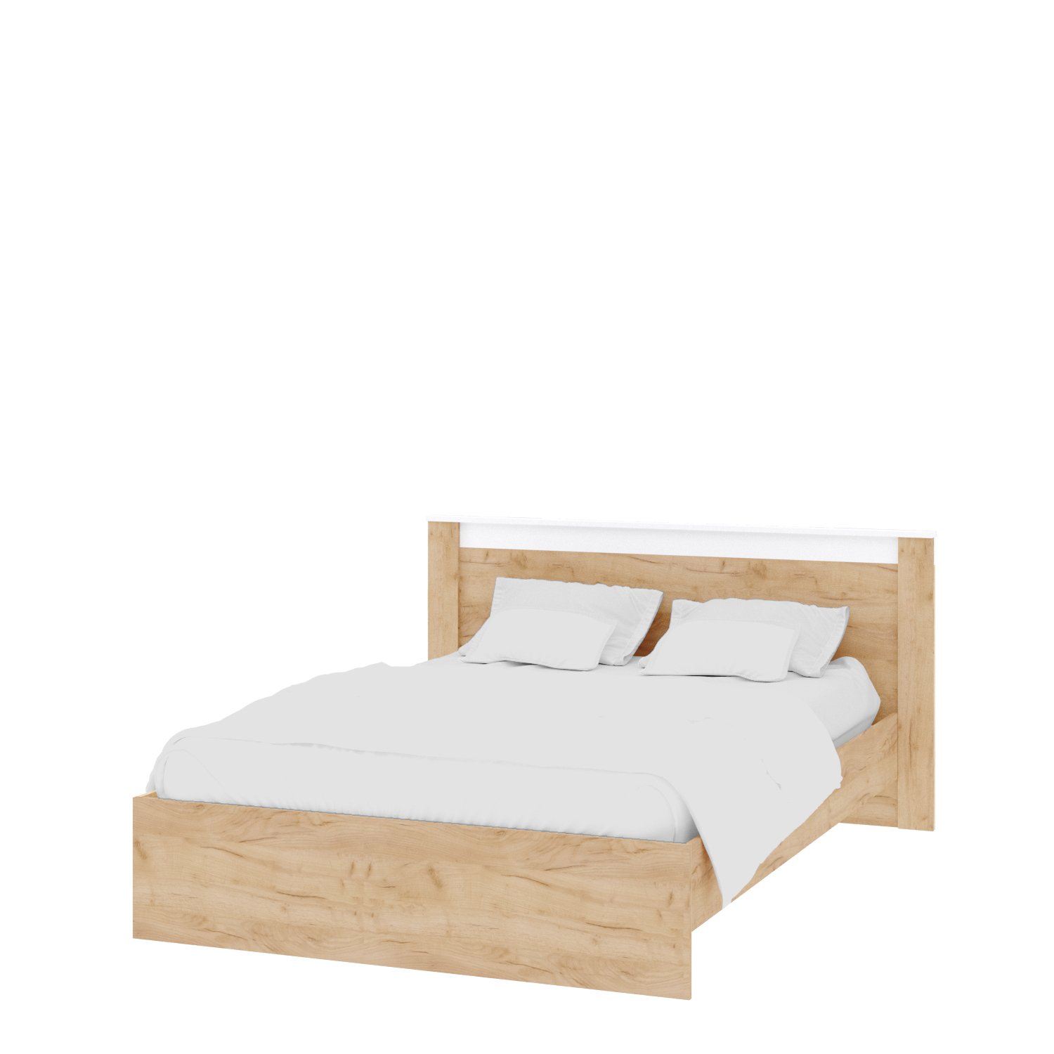 Адель кровать (1,6) дуб крафт золотой/белый