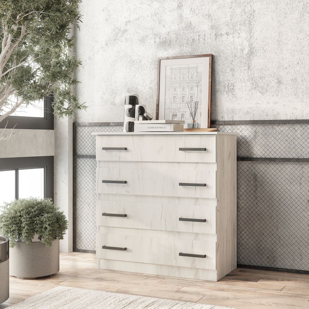 Комод Стандарт-6 NEW дуб крафт белый