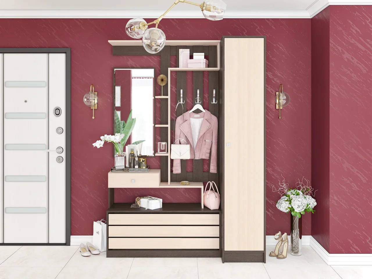 Прихожая Ямайка  венге/дуб молочный