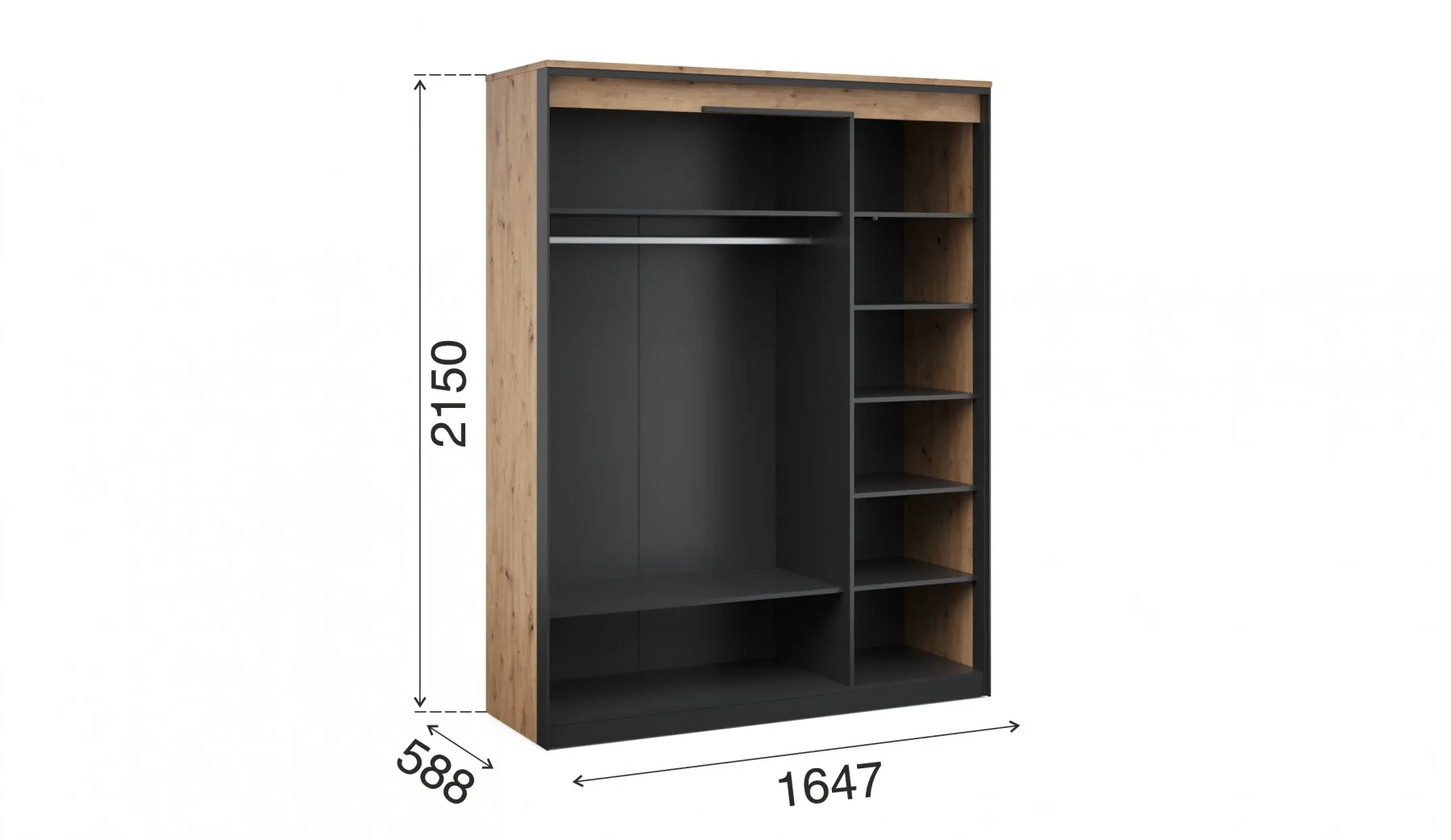 Тринити шкаф 3д с зеркалом