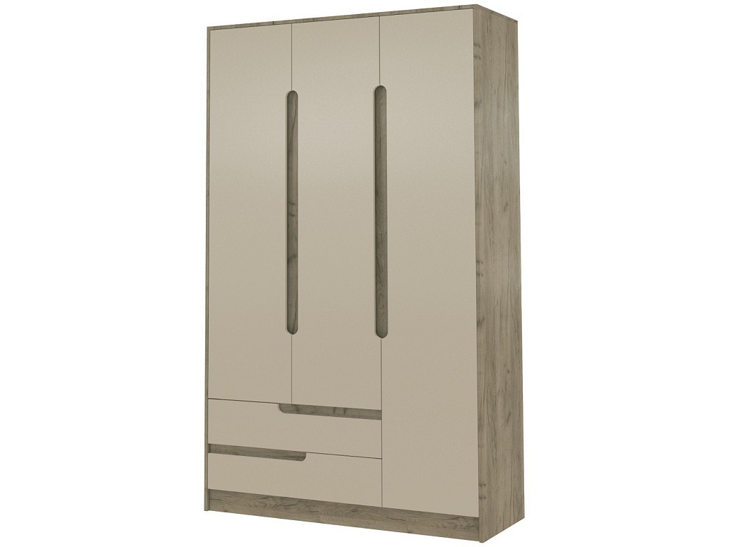 Гавана шкаф 3х ств. дуб крафт серый/кашемир