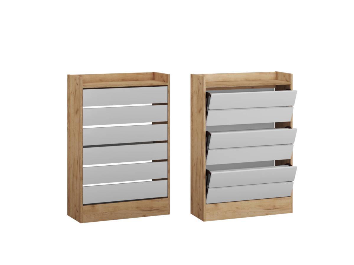 Ямайка обувница ЯПТ-2 дуб крафт золотой/белый