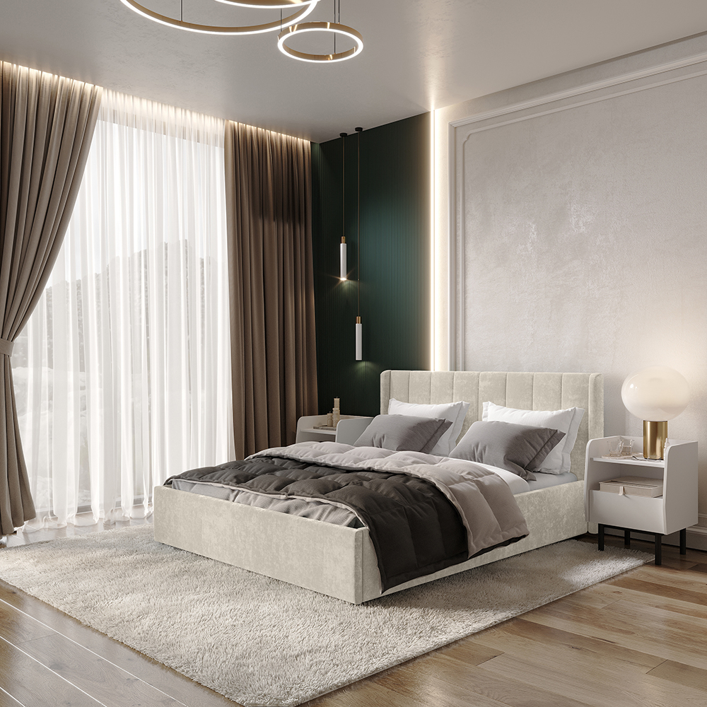 Кровать 1,4 м Версаль КР-13 миндаль