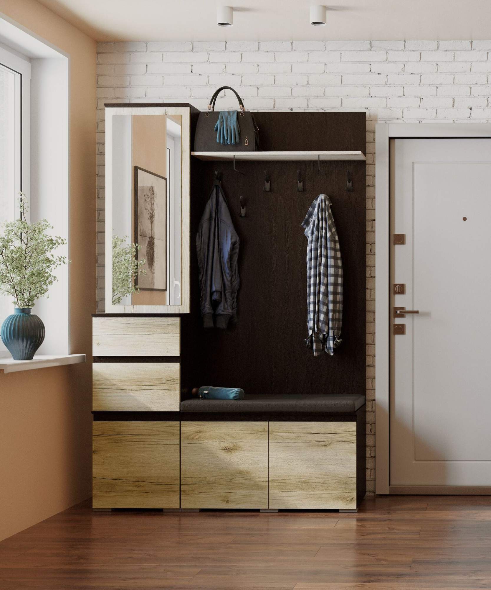 Прихожая Плейона венге/дуб делано