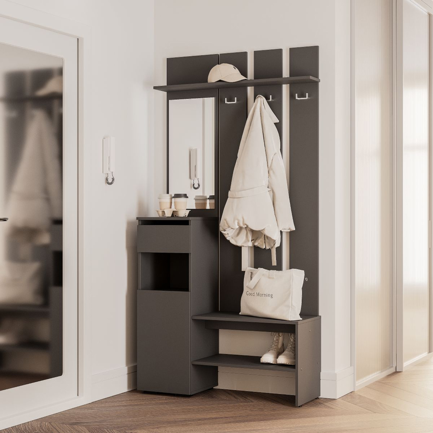 Прихожая Мия ПР-03 графит