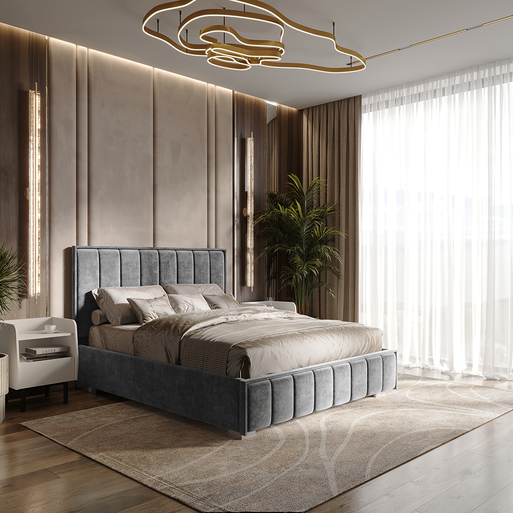 Кровать 1,2 м Мирабель КР-06 грифельный