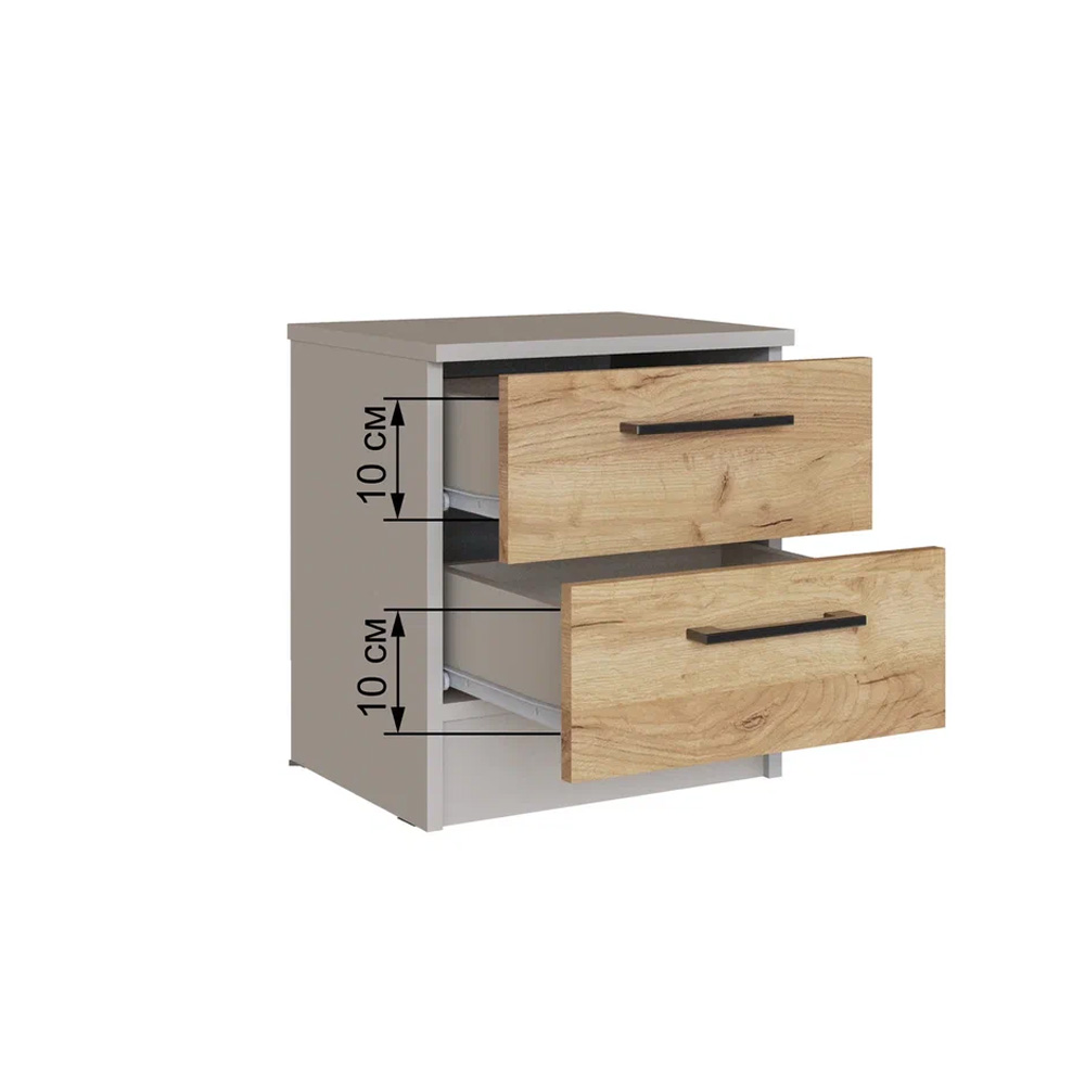  Вегас Тумба прикроватная кашемир/дуб крафт золот