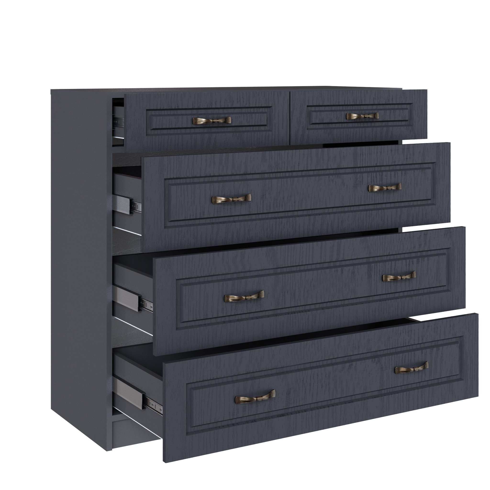 Комод Апполия 5 ящиков Графит Серый
