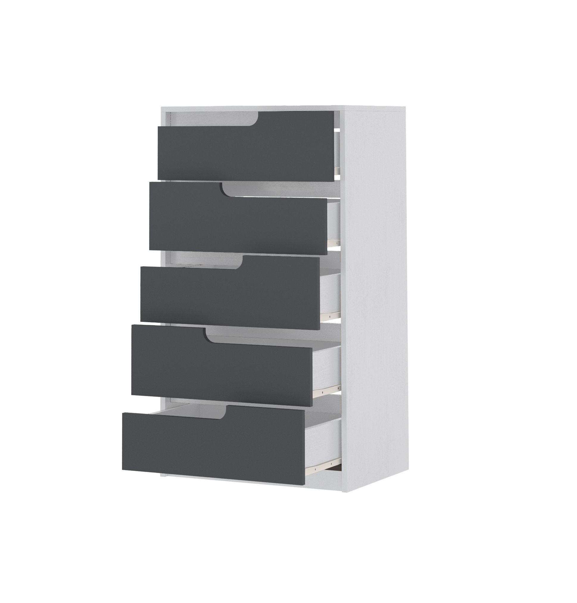 Гавана комод белый/серый графит