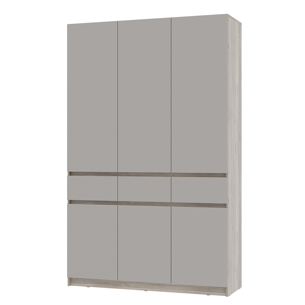 Шкаф 3-х створчатый Багира ШК-08 дуб смоки/кашеми