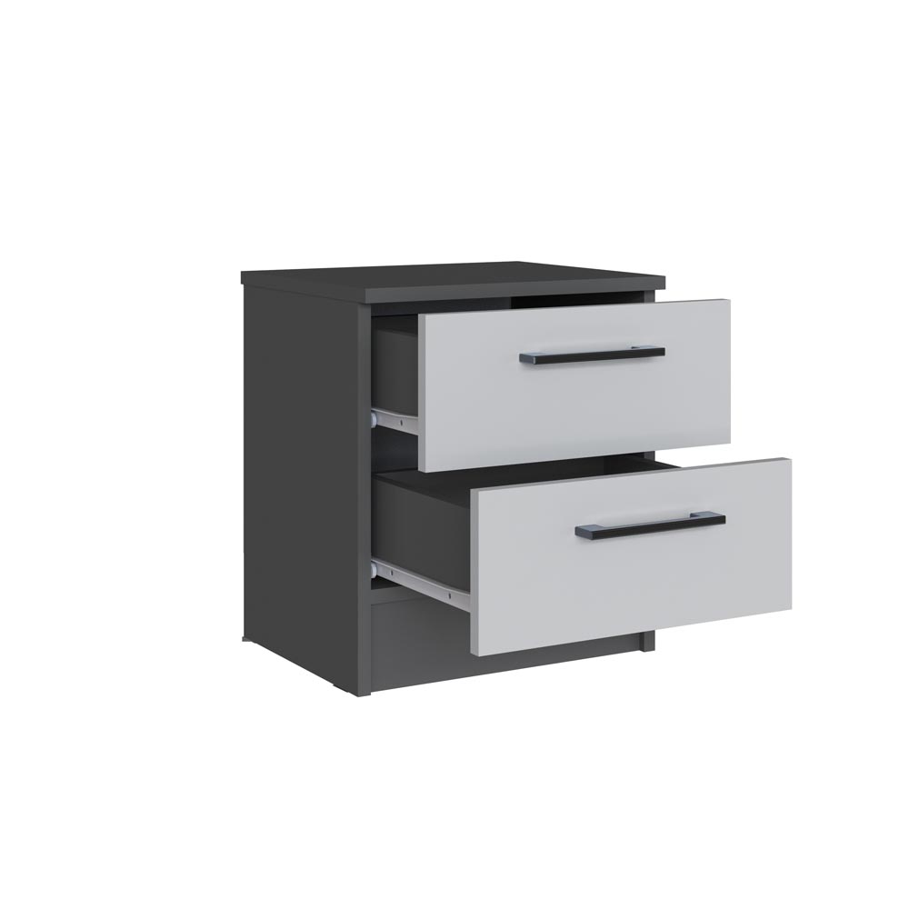  Вегас Тумба прикроватная графит серый/камень сер