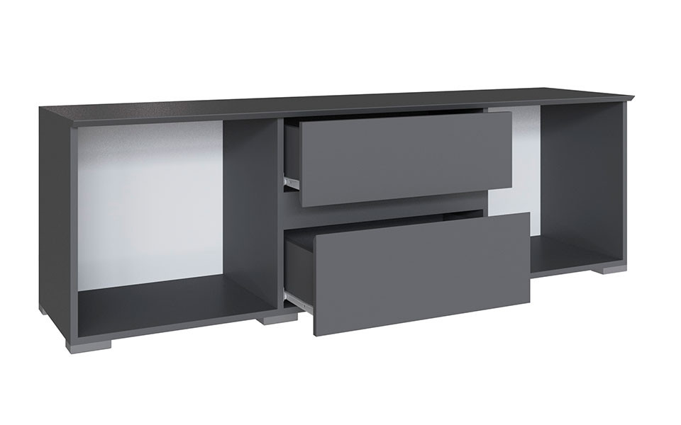 Плейона Тумба ТВ графит серый