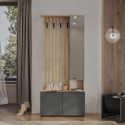 Прихожая Сандра ПР-03 крафт/графит