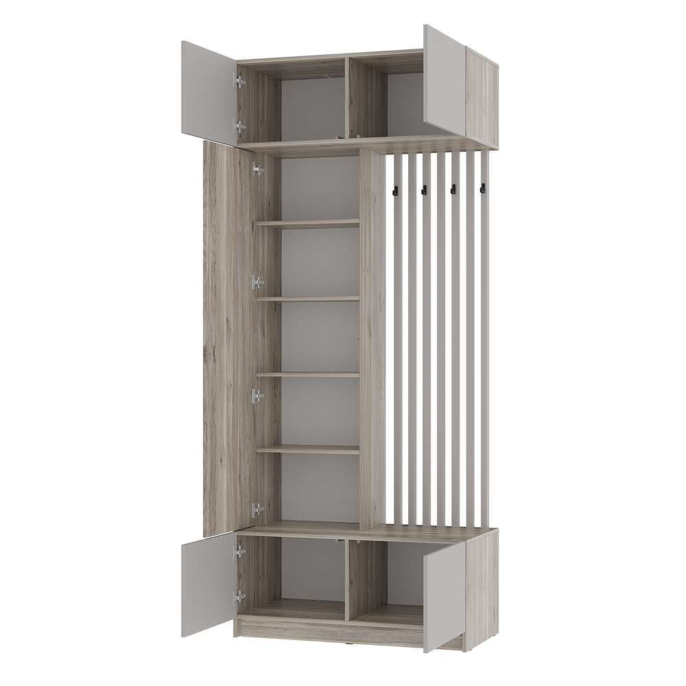 Прихожая Багира ПР-03 дуб смоки/кашемир