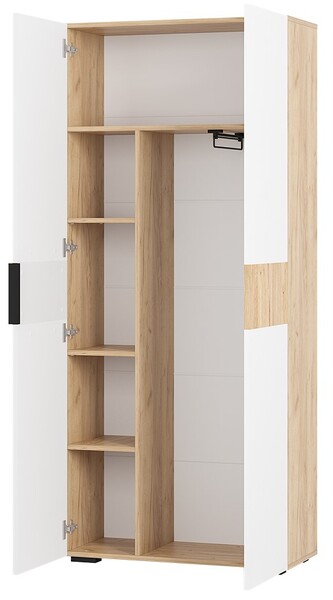 Сандра Шкаф 2-х створчатый ШК-04 крафт/белый, М-2