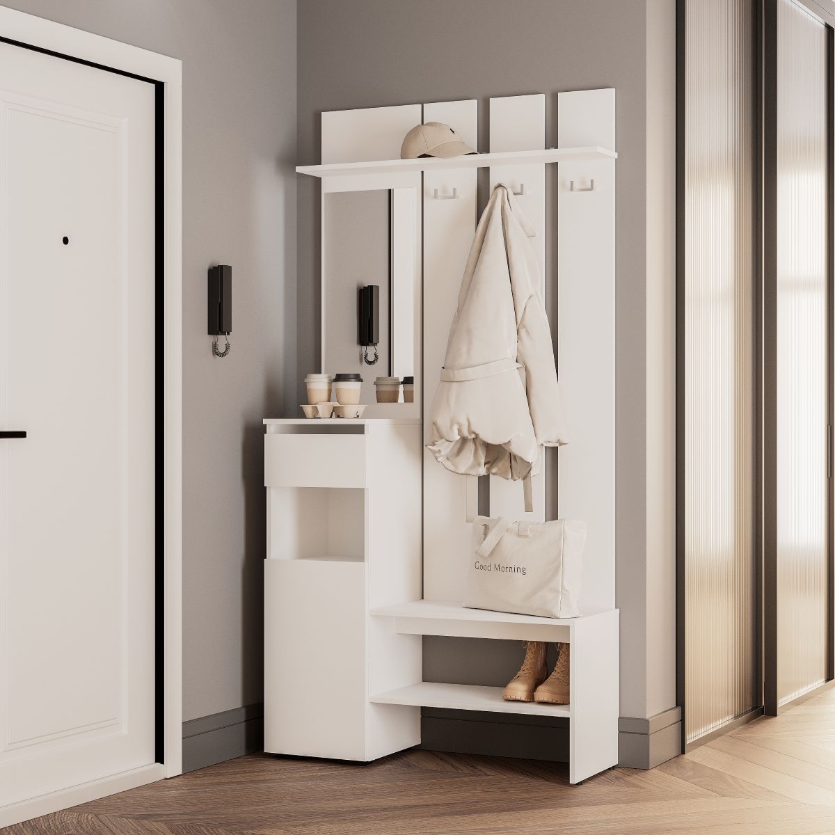 Прихожая Мия ПР-03 белая