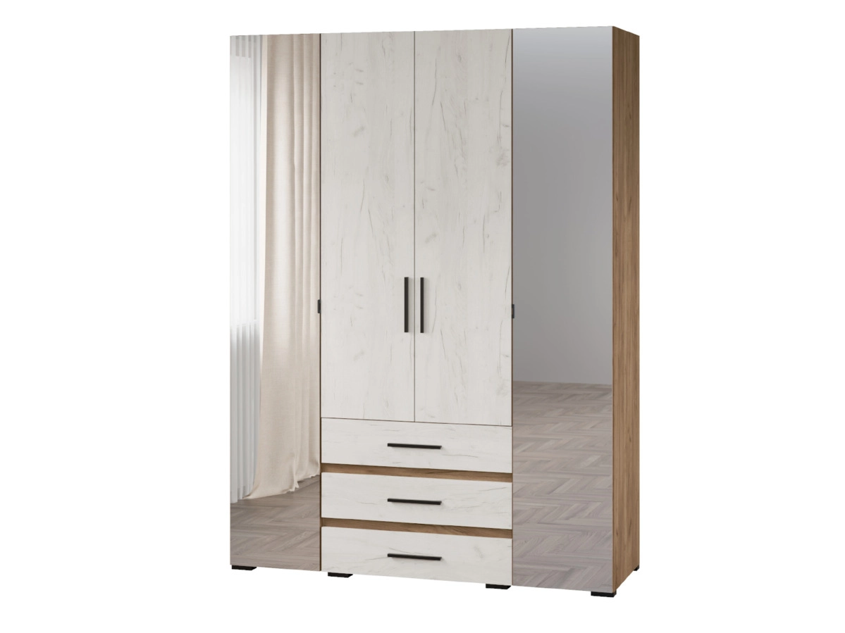 Модена шкаф 4-хств. МШ-24 Дуб крафт табачный/Дуб