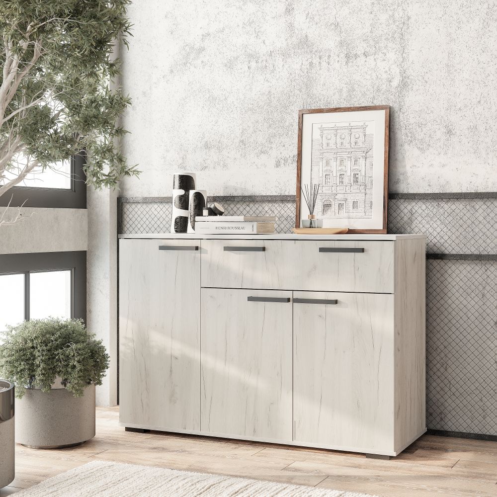 Комод Стандарт-4 NEW дуб крафт белый