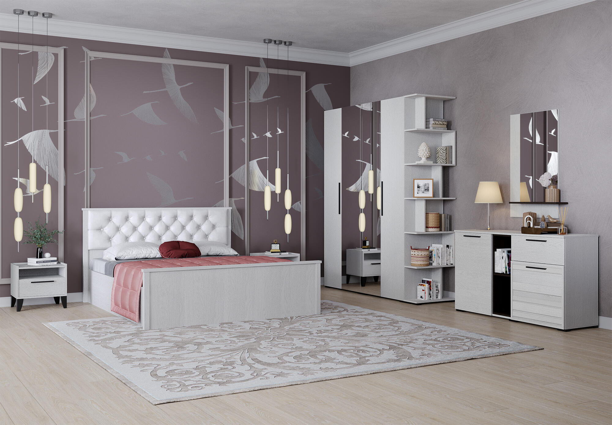 Спальня Модена анкор светлый/венге