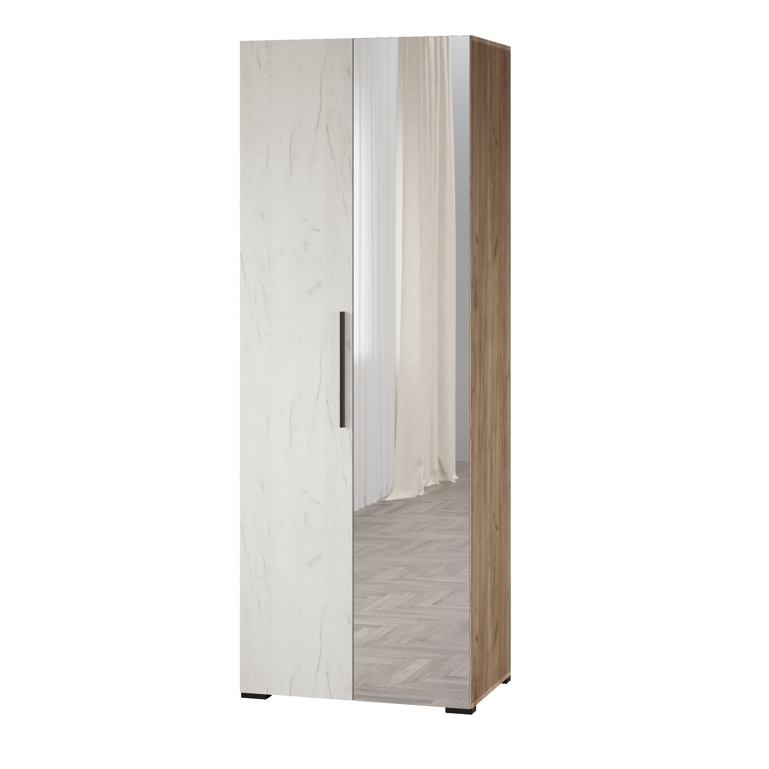 Модена шкаф 2-хств. с зеркалом МШ-22 Дуб крафт та