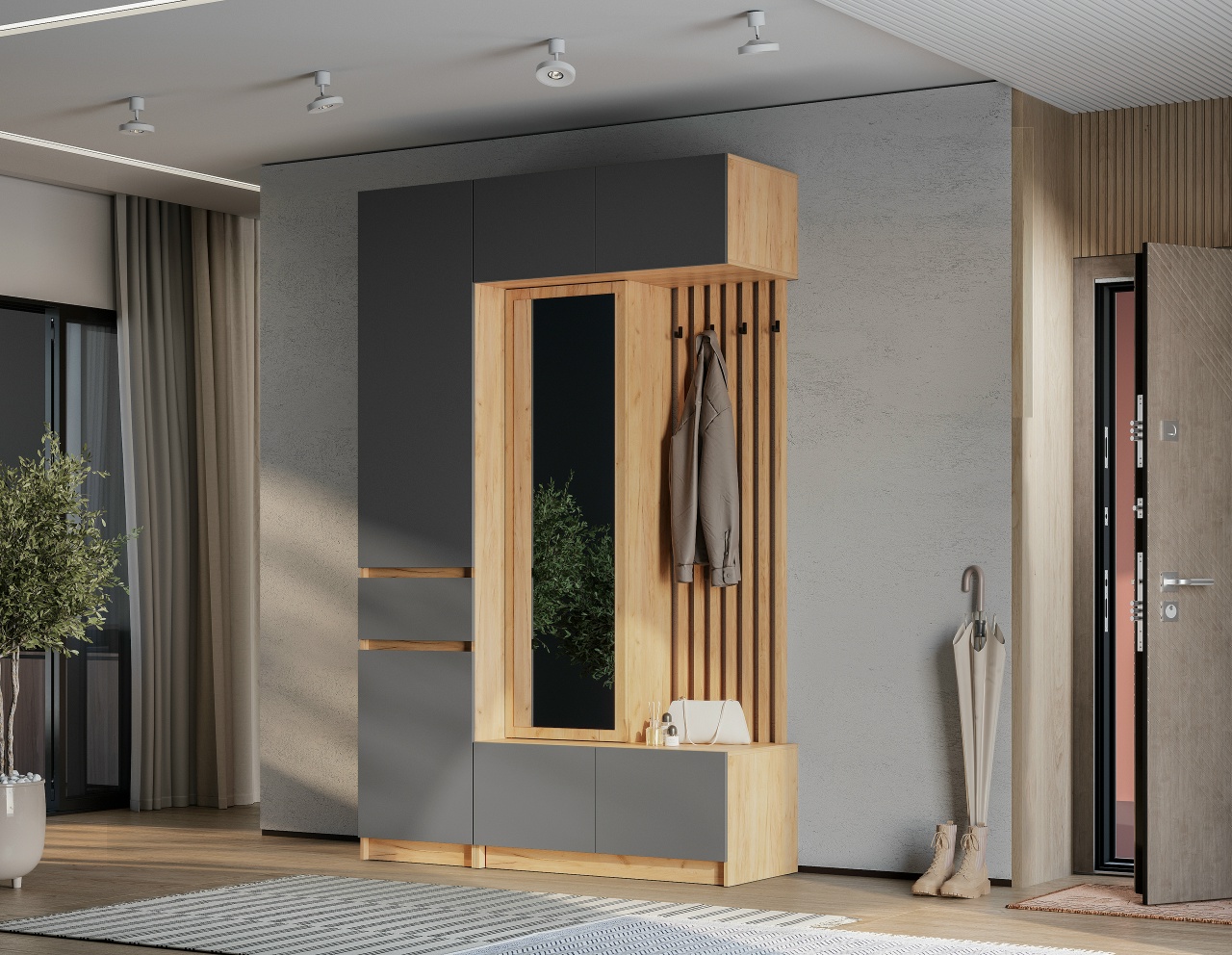 Прихожая Багира графит