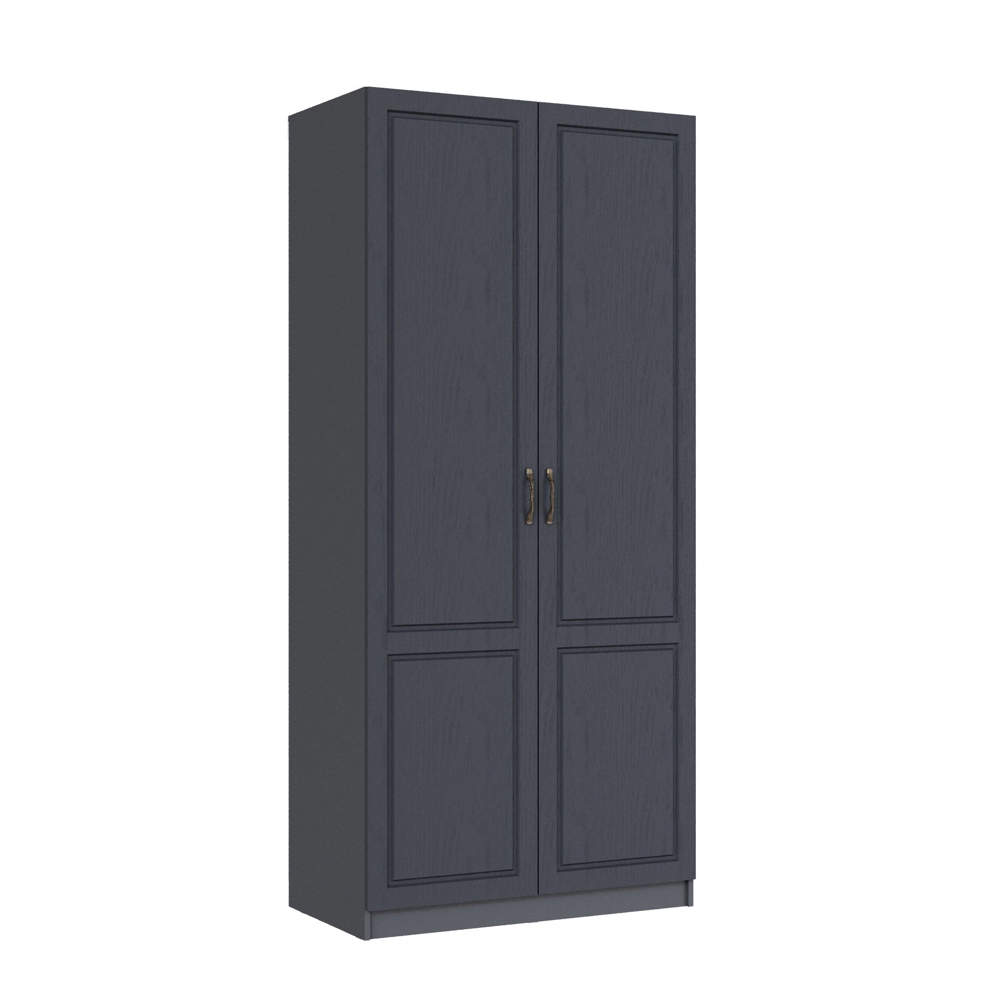 Шкаф 2-х дверный Апполия Графит серый