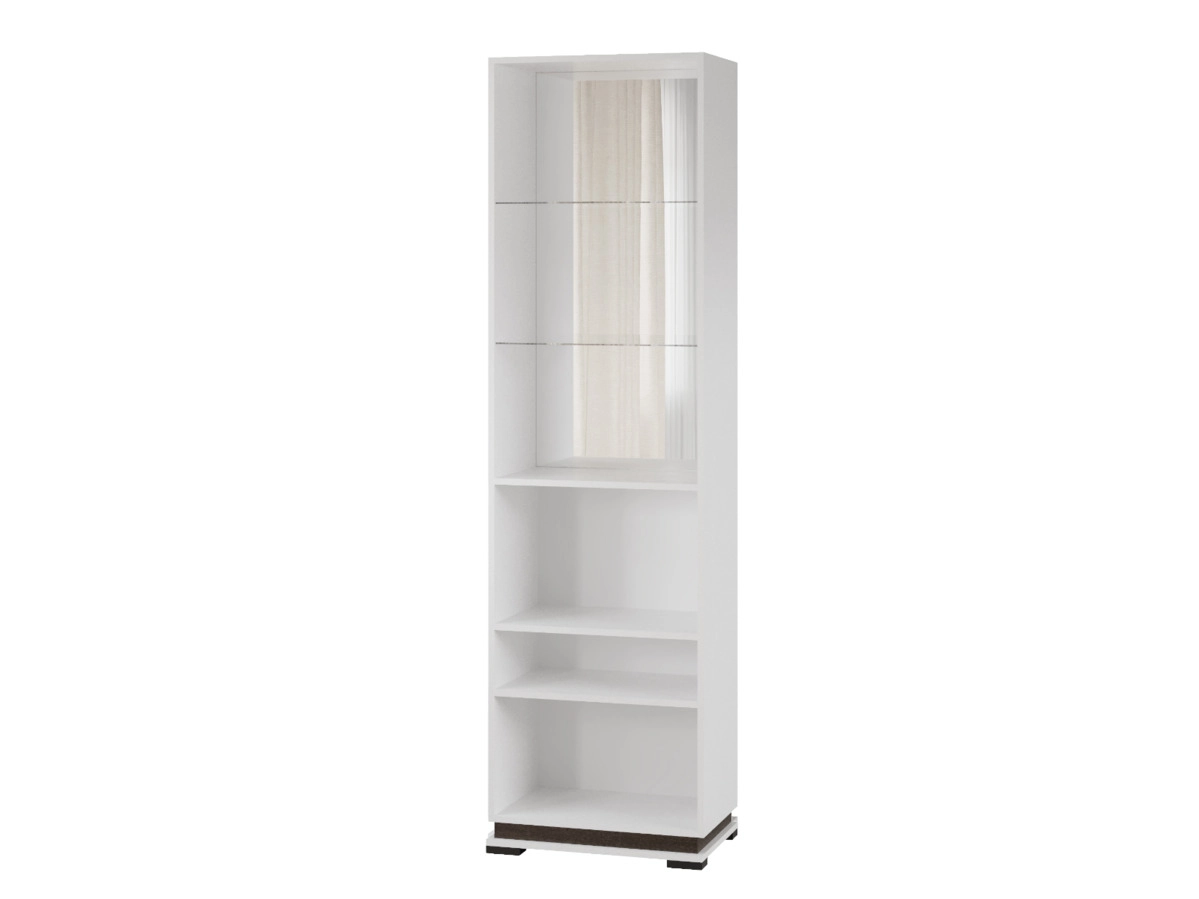 Модена пенал со стеклом МШ-3 белый/венге