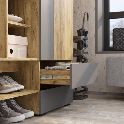 Прихожая Твист ПР-04 крафт-графит