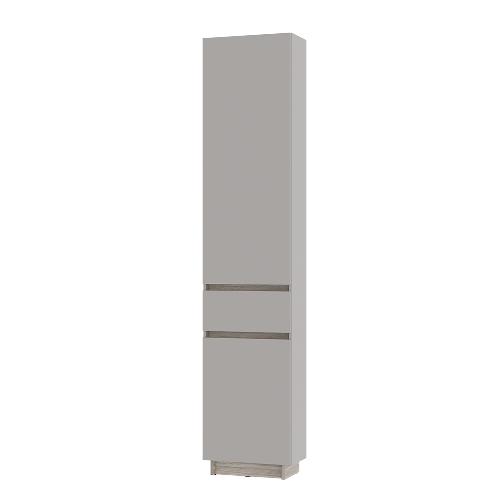 Шкаф стеллаж Багира ШК-16 дуб смоки/кашемир