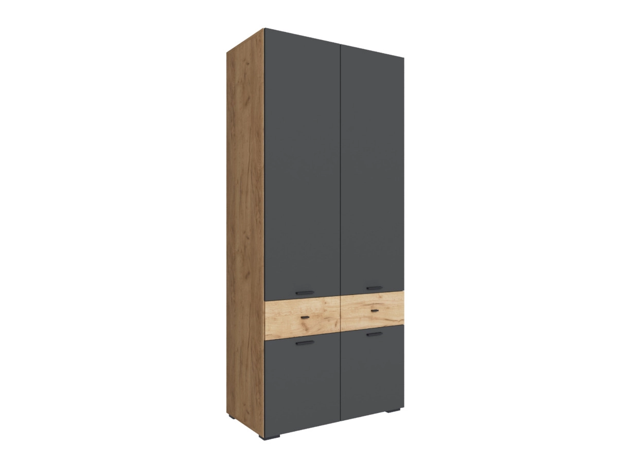 Дублин Шкаф 2-х ств. дуб крафт золотой/г